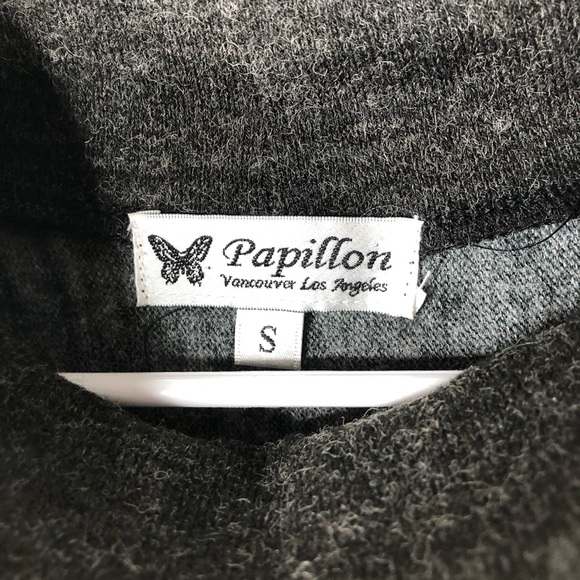 Papillon Grey Capsleeve Floral Cowl Neck Dress - Picture 6 of 6